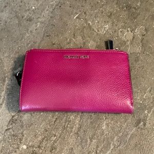Fuchsia pink clutch